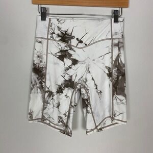 Balance Athletica Tie Dye Bike Shorts White Athletic Workout Medium